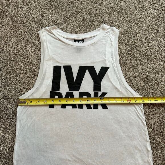 Ivy Park white logo tank top size XS - Picture 8 of 9